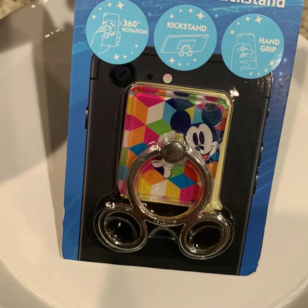 Disney Accessories | Disney Mickey Ring Phone Grip And Kickstand